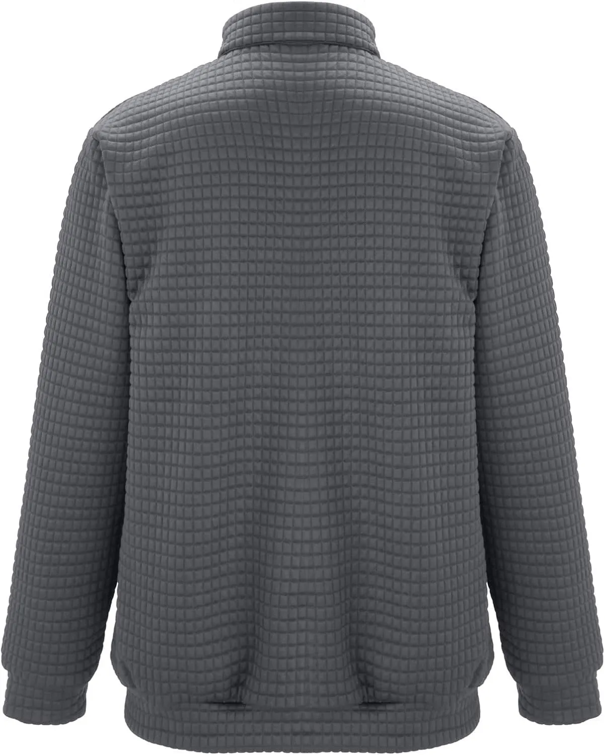 Vintage Quarter Zip Sweatshirt for Men Casual Long Sleeve Waffle Pullover Sweatshirts Mock Neck Sweaters Hoodies