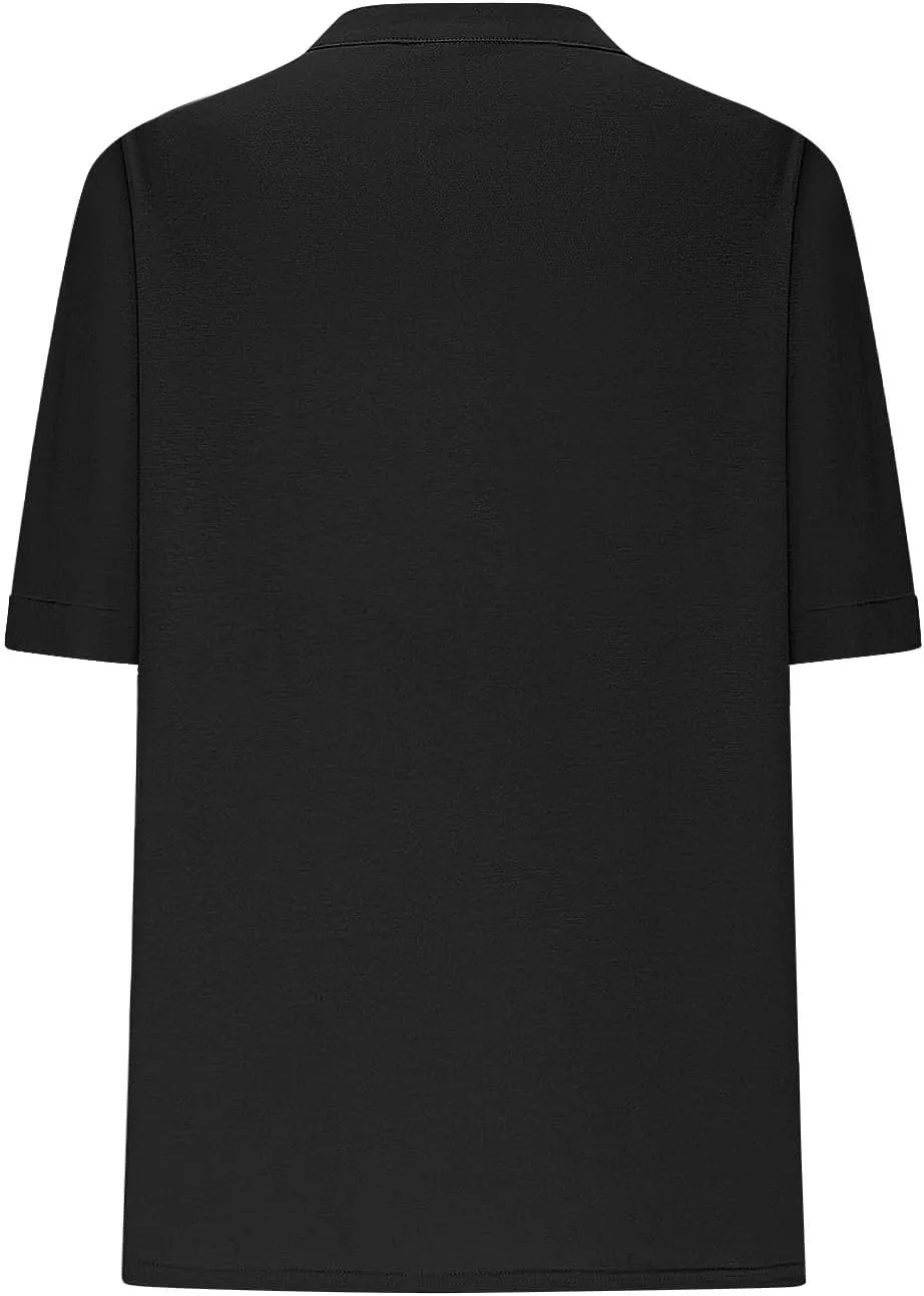 Women's Baggy Tops Summer Trendy 2025 Dressy Casual Bloues Loose Fit Half Sleeve V Neck Tshirts Drapey Shirts