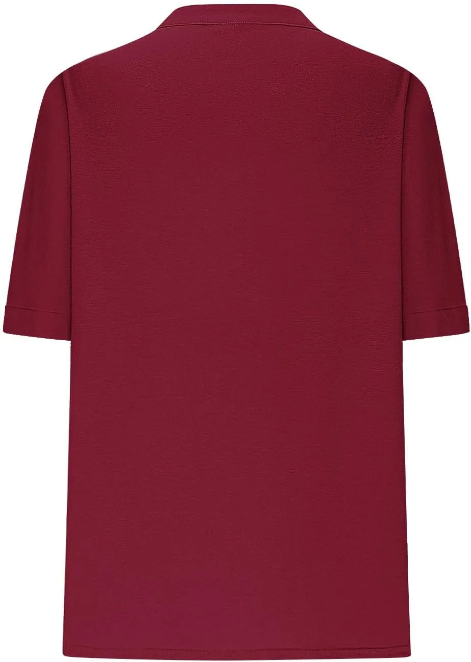 Women's Baggy Tops Summer Trendy 2025 Dressy Casual Bloues Loose Fit Half Sleeve V Neck Tshirts Drapey Shirts