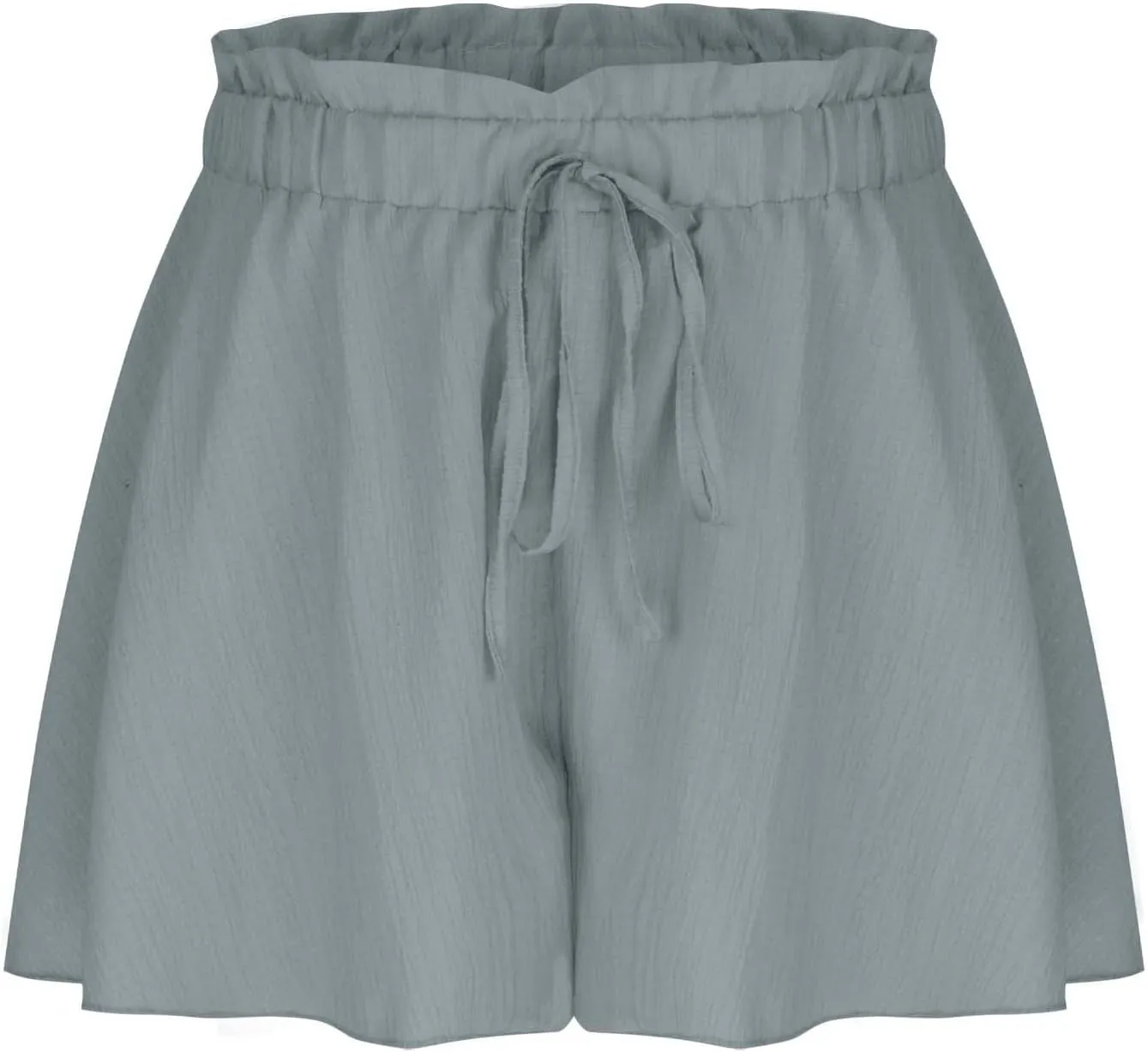 Womens Flowy Linen Shorts High Waist Wide Leg Beach Vacation Pants Cute Drawstring Boho Simple Palazzo Paperbag Shorts