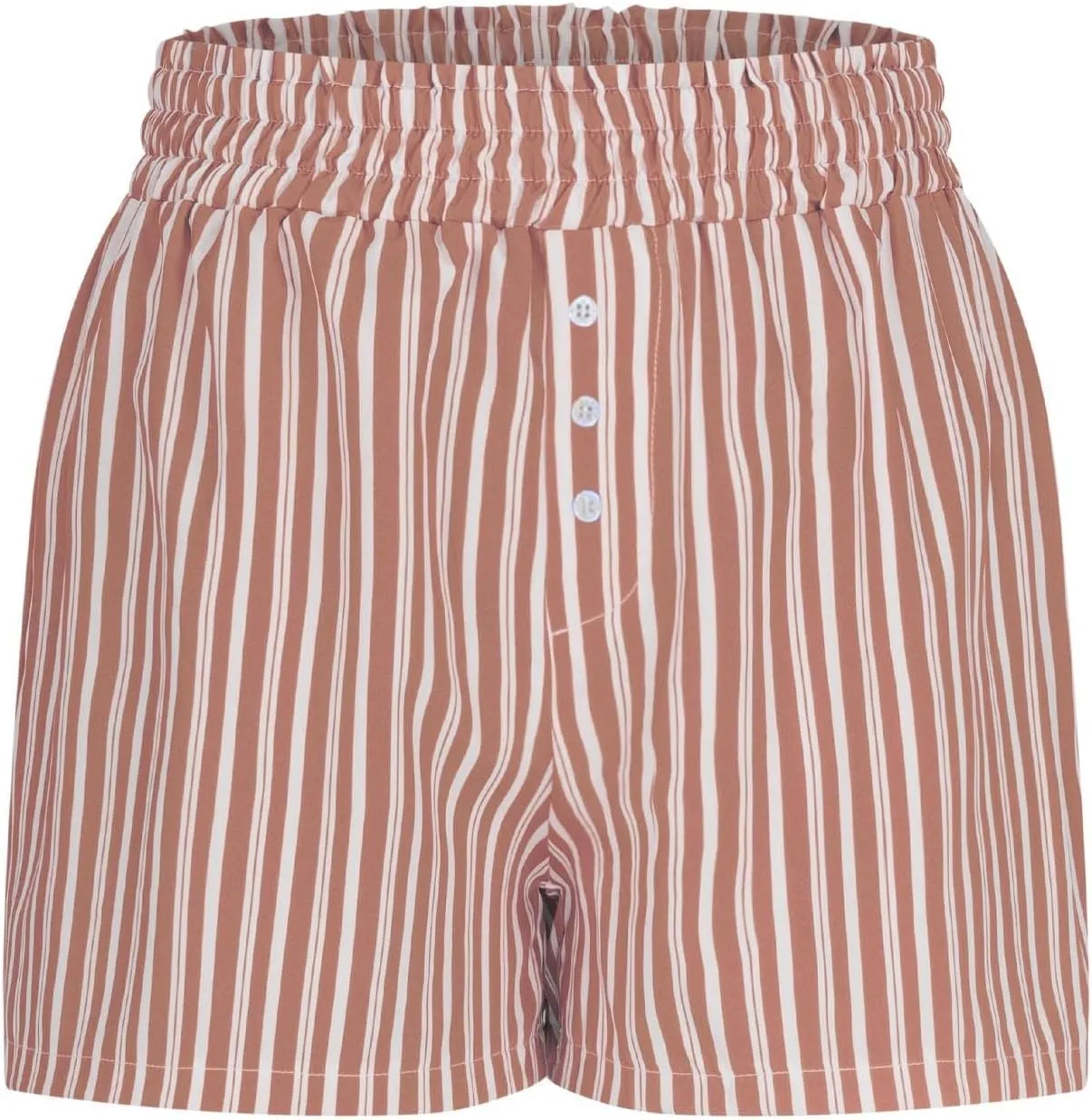 Women's Striped Boxer Shorts Summer 2025 Trendy Casual Elastic Lounge Sleep Pajama Bottoms Beach Shorts with Pockets